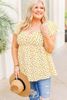 Picture of PLUS SIZE FLORAL BABYDOLL TOP